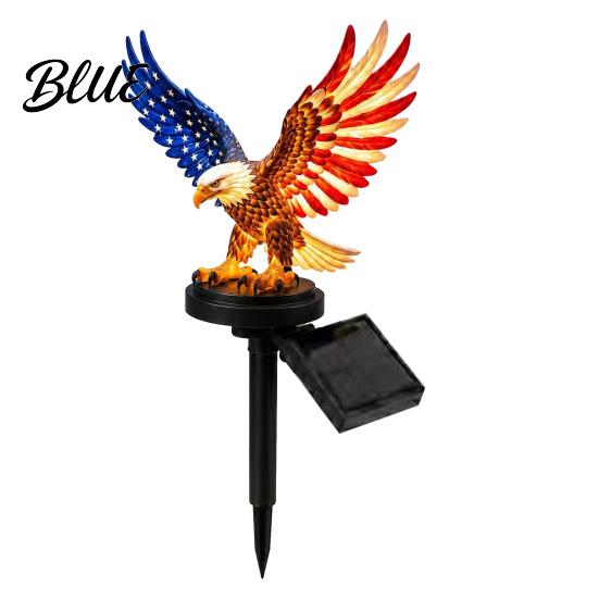Bald Eagle Garden Decor America 250th Anniversary Solar Light Patriotic Memorial Day Decor Decoration Powered Stake Light for 4th of July