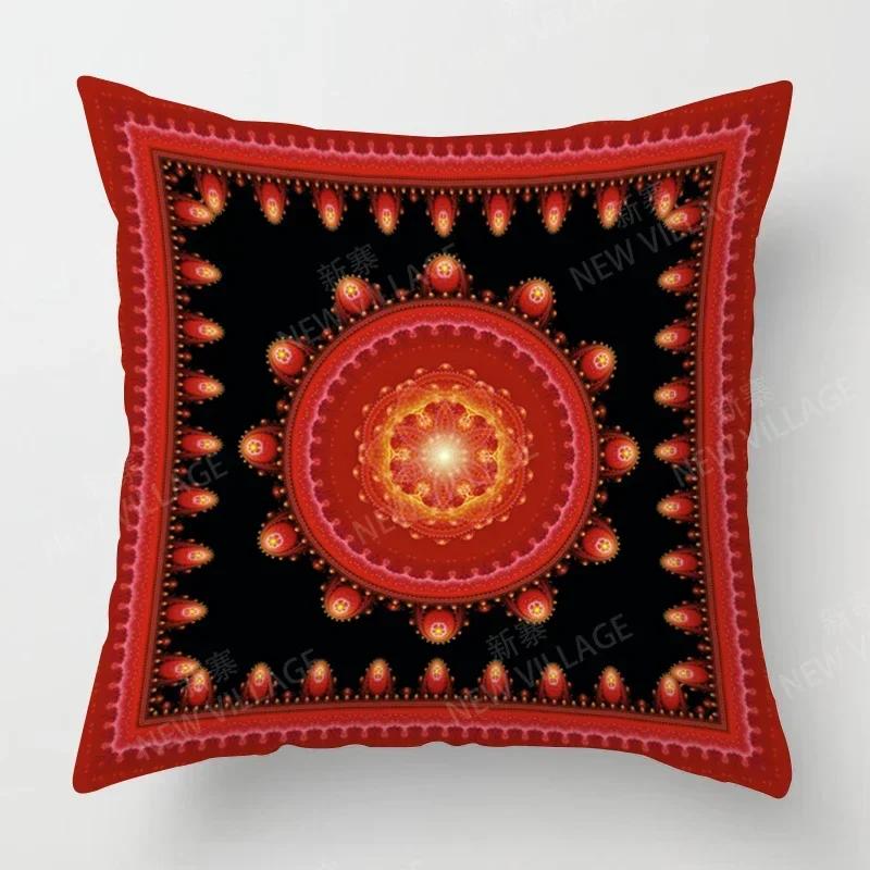 Fall Home Decor Autumn Living Room Throw Pillow Cover Sofa Boho Cushion Cover Mandala