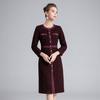 Elegant Single-Breasted Coat Dress for Middle-Aged Women - Perfect for Autumn and Winter