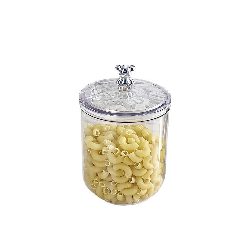 Silver Bear Airtight Food Storage Jars - Moisture-Proof for Kitchen Grains & Dried Goods