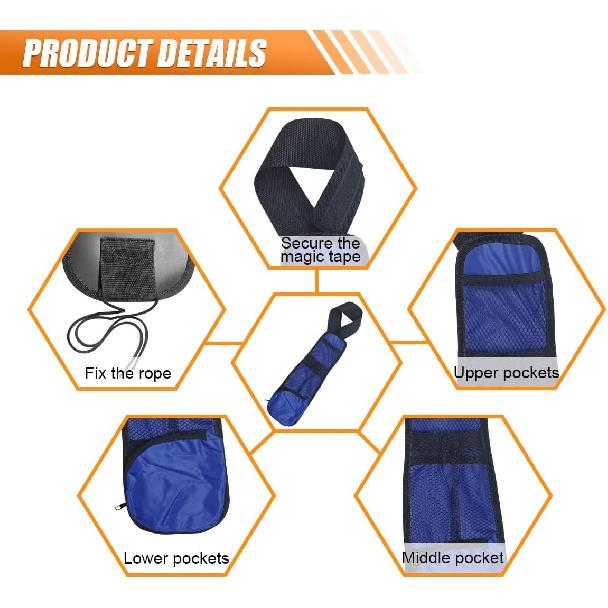 2PCS Front Seat Storage Bag, Multifunctional Seat Hanging Bag Car Mesh Net Pocket Handbag Holder, Multi-Pocket Car Seats Side Storage Organizer Holds