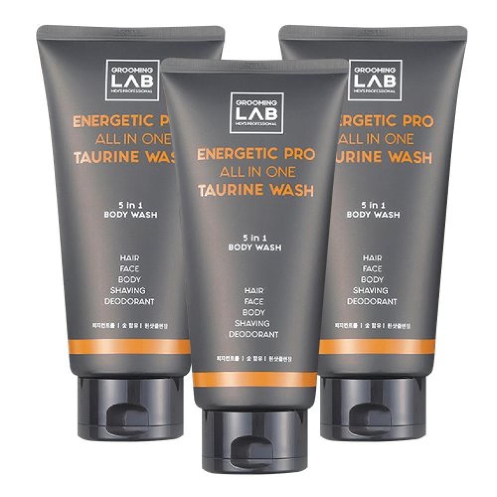 GroomIng Lab Energetic Pro All In One taurIne Body Wash 300ml X 3ea none
