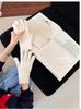 High quality% Australian wool solid color hat scarf gloves three-piece winter warm knitted suit women
