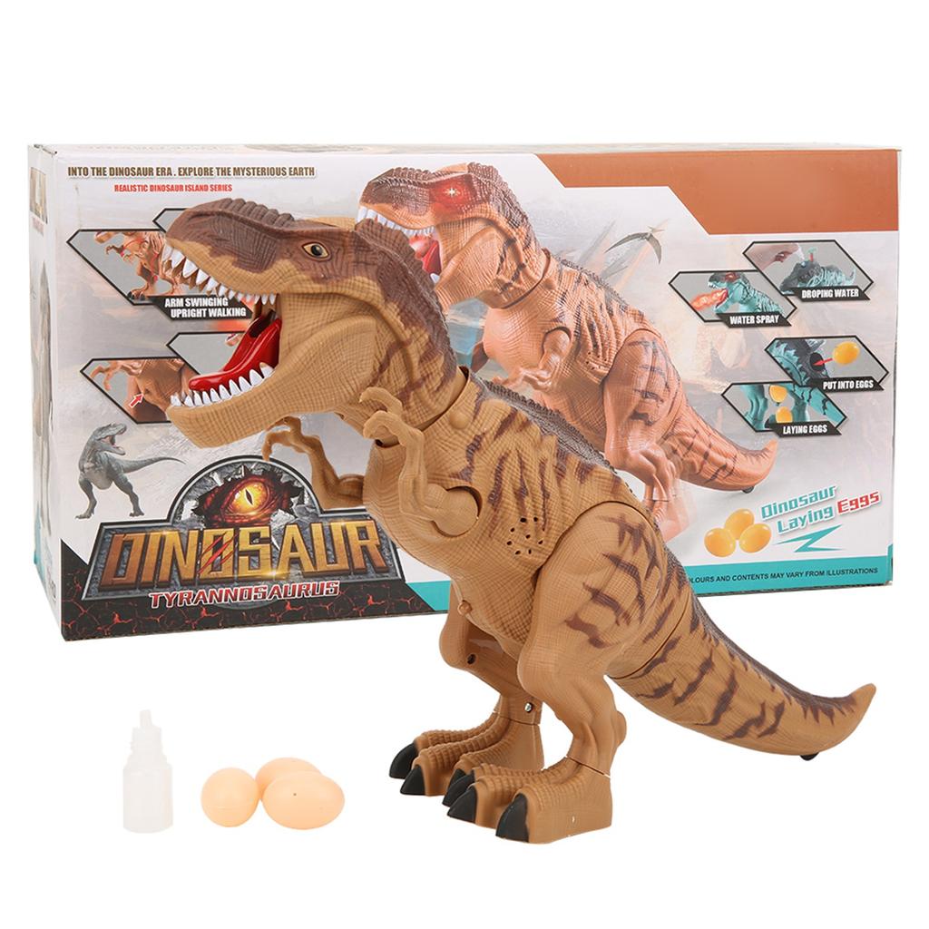 Electric Dinosaur Figures Intelligent Music Light Walking Spray Animals Model Kid Novelty Gift Toys