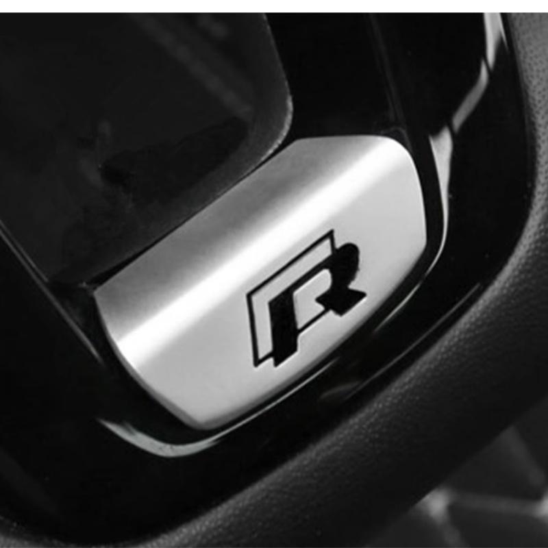 2026 Hot For Volkswagen VW 1pcs 3D ABS for R Line Car Emblem Steering Wheel Center Cover Badge Sticker Decal Styling Auto Access