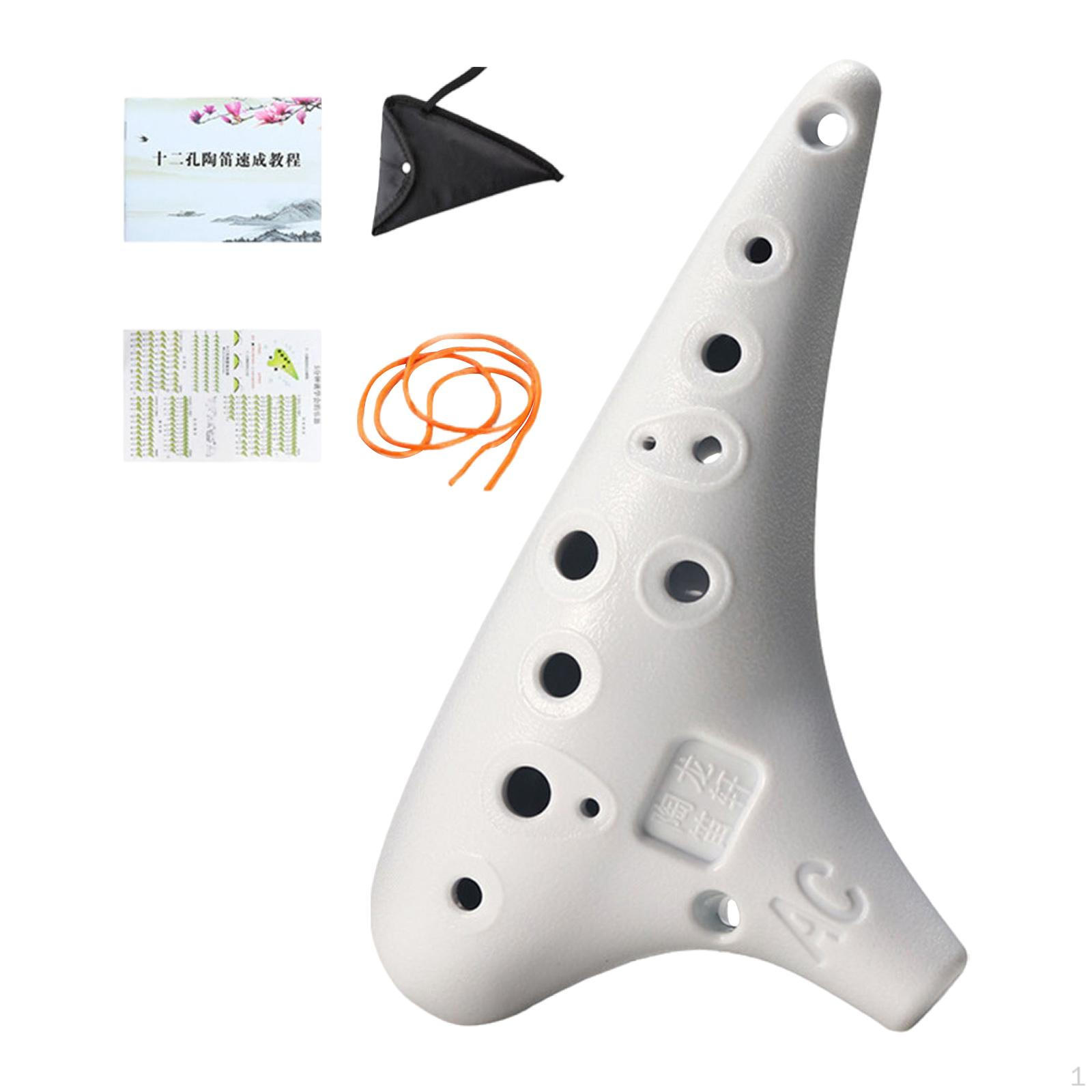 12 Hole Ocarina Alto C Tuning Handheld Portable Utility Musical Instrument Flute for Music