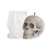 DIYs Silicone Mold for Making Skull Scented Candle Mould Table Ornament Halloween Resin Cement Gypsum Molds for Craft