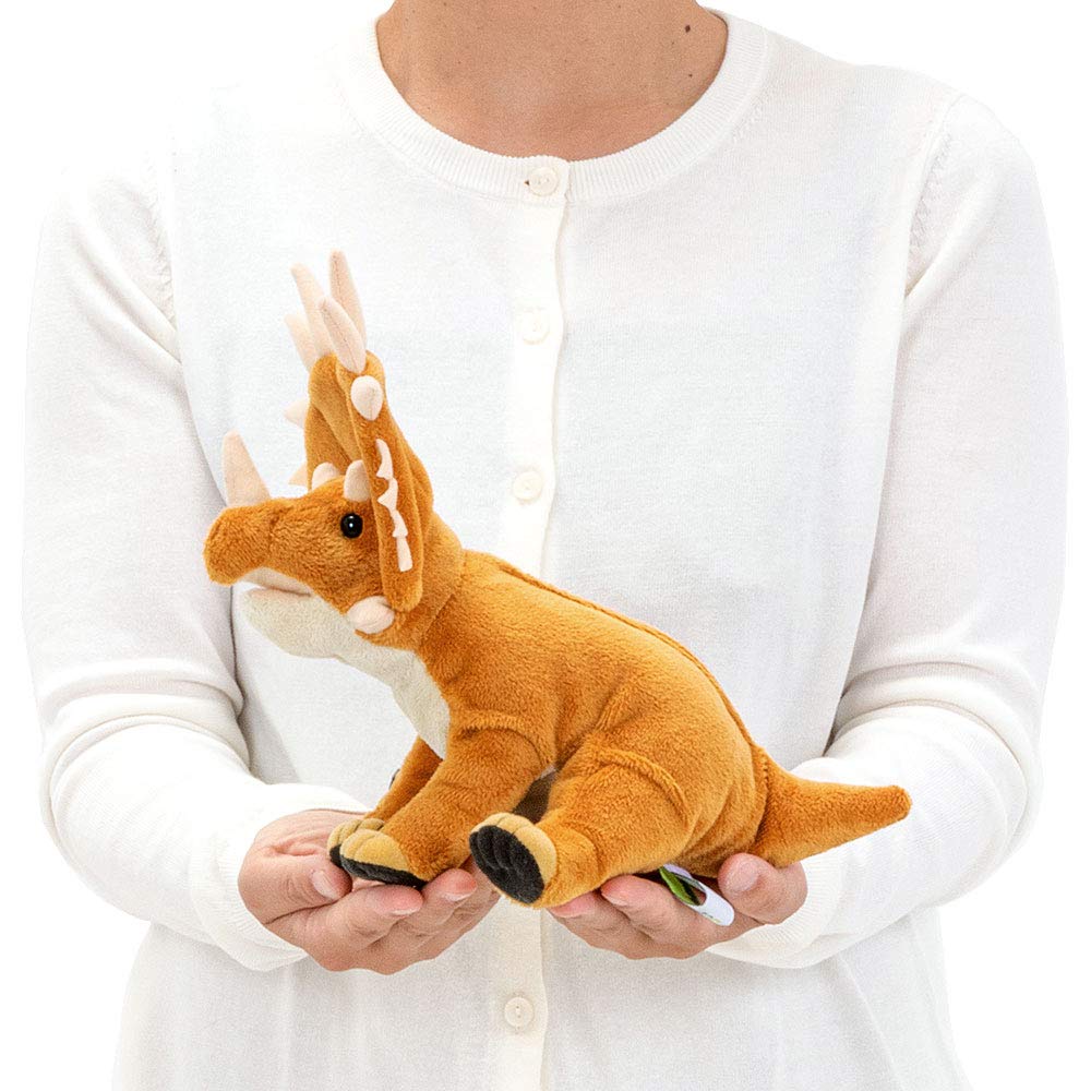 Calorata Styracosaurus Plush Toy Realistic Dinosaur Toy Doll Gift Present Birthday Christmas Present (Sitting Series/Soft Touch) (Twice Tested) /