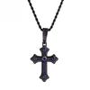 Accessories Hip Hop Cross Diamond Pendant Necklace Vintage Niche Versatile Necklace