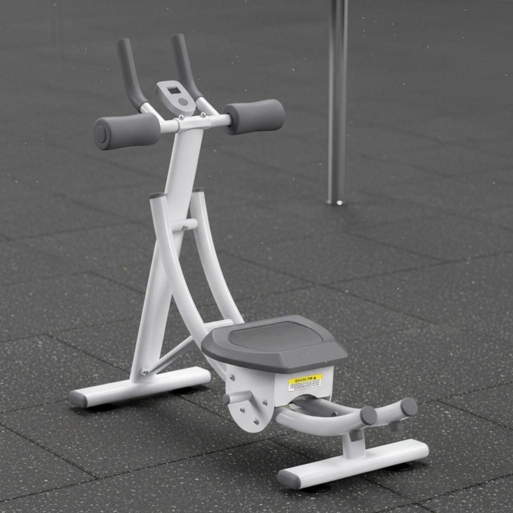 Foldable Ab Exercise Machine Ergonomic Design Quiet Rollers