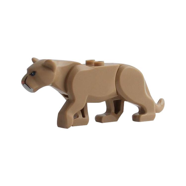 MOC Animals Building Block Goat Sheep Parrot Otter Cow Dog Pet Cat Panda Leopard Tiger Pig Zoo Deer Bear Eagle Bricks Toys Gift