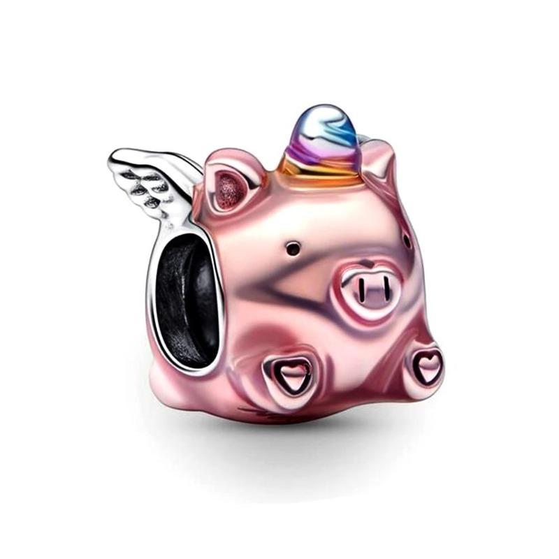 New Collection Series Cute Elephant Bear Penguin And Bunny Charm Bead Fit Original Bracelet Diy Accessories Gift For Women