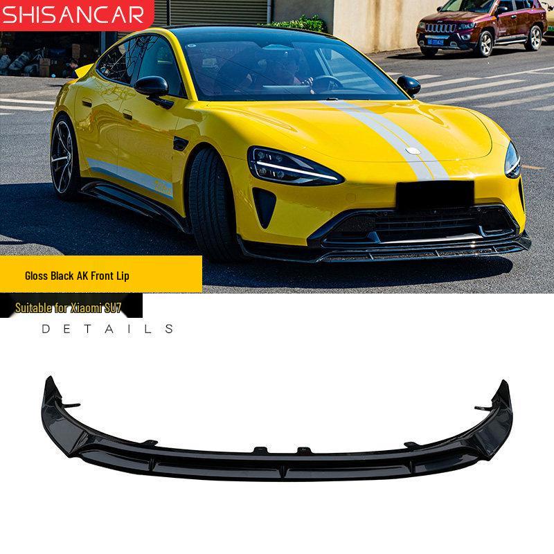 Xiaomi SU7 Car Body Kit: Front Lip, Splitter, Side Skirts, Rear Wing, Carbon Fiber Exterior.