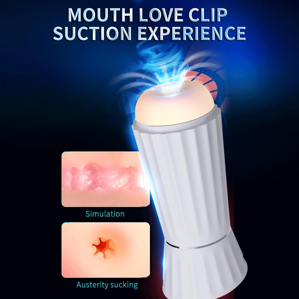 New Male Masturbator 5 Automatic Manual Sucking Modes Voice 8 Vibrations Oral Suction Blowjob Real Vagina Sex Toys