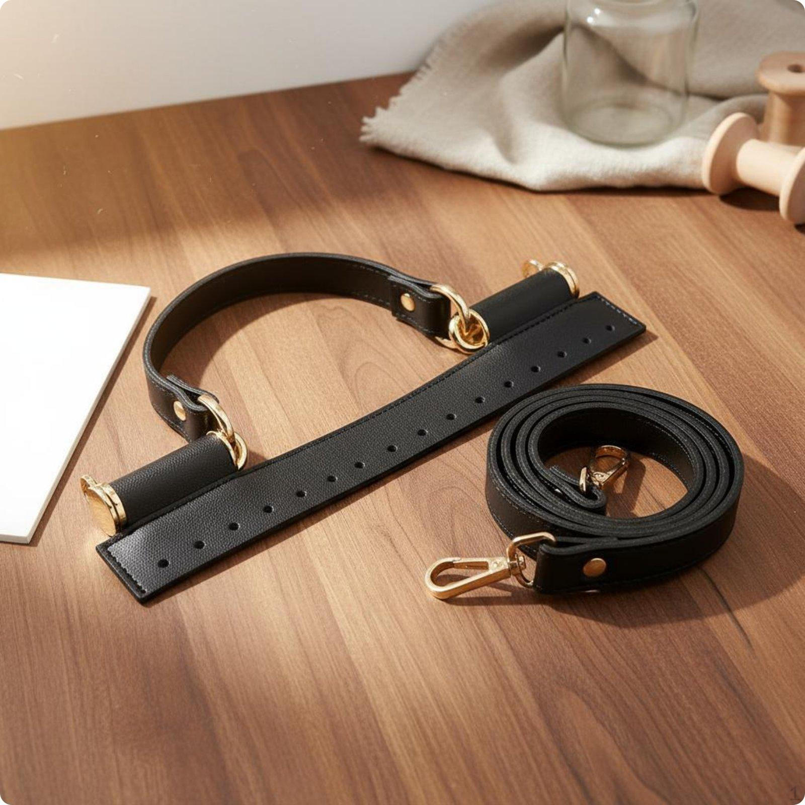 PU Bag Handle and Flap WearResistant DIY Purse Strap Set Easy to Install Handbag