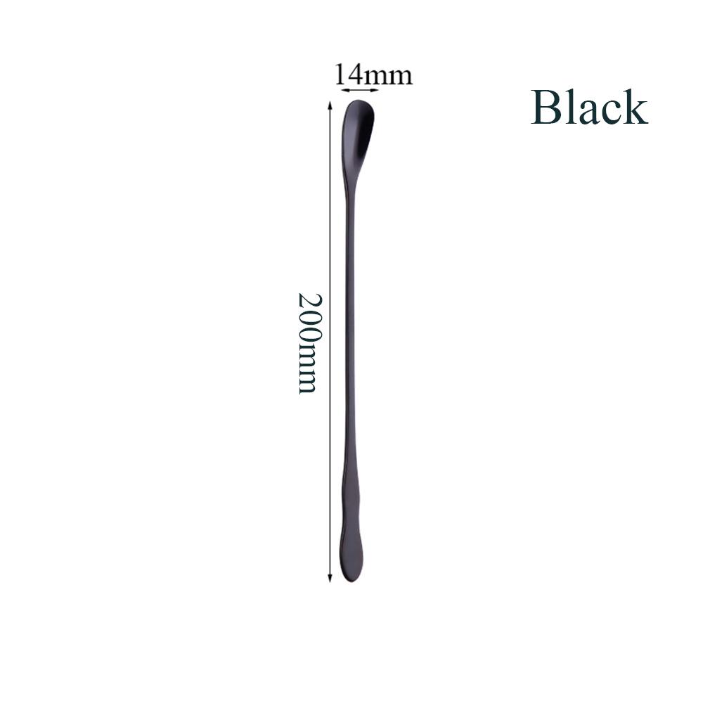 Ice Cream Rainbow Long Handle Stir Spoon Stainless Steel Tableware Dinnerware Dessert Scoop