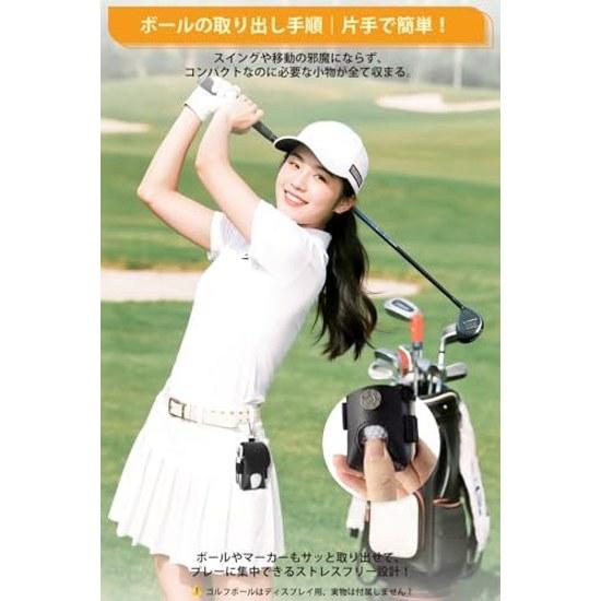 Golf ball caseball pouchmagnetic markergreen forktee holdergolf supplieshandy itemssmall storage (black)
