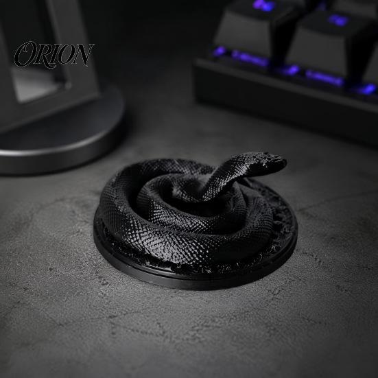 Halloween Party Tischdekoration Gotische gewundene Schlangenstatue, 3D-gedruckte mattschwarze Schlangenskulptur, Mystische Kunst Realistisches Desktop-Ornament für