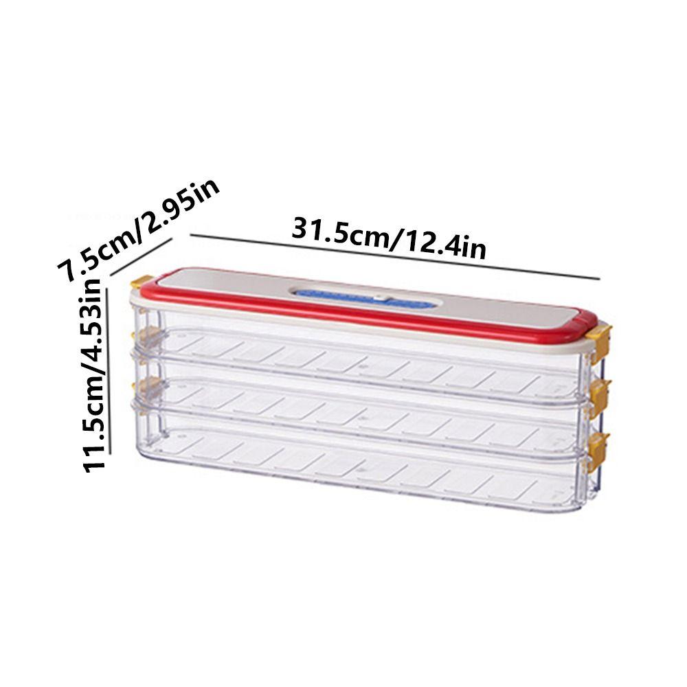 3 Layer Frozen Dumpling Storage Box Leak-Proof Dumplings Organizer  Kitchen Organization