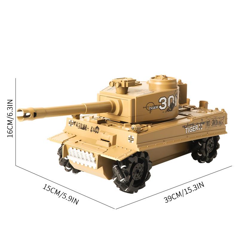 11-Pass Dual Remote Control Light And Music Spray With Usb Water Bomb Remote Control Tank, Children'S Simulation Toy Car