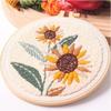 Yarn Thread Tulip Sunflower Punch Needle Kit with Hoop Rug Punch Kit DIY Embroidery Kit