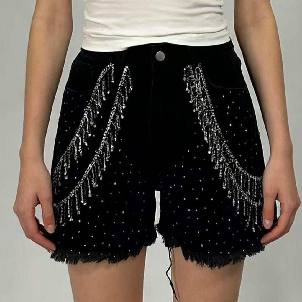 Women's Color Jeans Stretch Slim Fit Distressed Denim Shorts