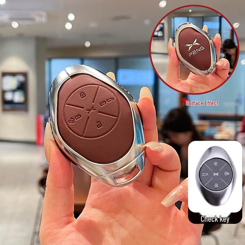 Xiaopeng Key Case for P7/P7i/P5/G6/G3/G3i/G9 Models - Metal Shell, Unisex
