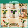 Plush Tulip Flower Succulent Potted Plant Ornament Home Furniture Decoration