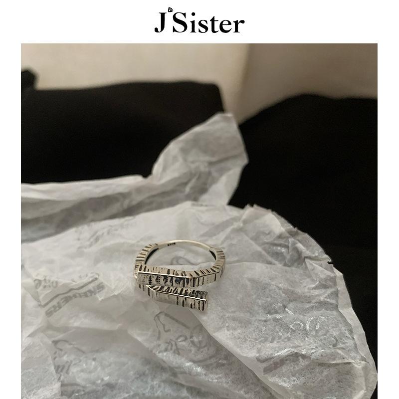 

S925 Геометрическое Современное Кольцо из Чистого Серебра для Женщин Регулируемый Размер Уникальный Дизайн