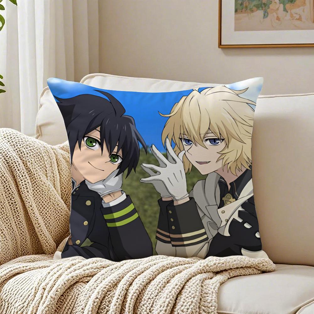 Dark Japanese Anime SSeraph of the End Cushion Cover Pillowcase Antidustmite living Room Sofa Decor Cushion Room