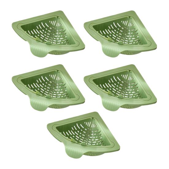 5 Pezzi Cestini Angolari per Scarico Lavello Triangolari Magnetici Cestini Drenanti Filtro per Lavello da Cucina con Base Drenante Rotante per Scarti Alimentari Risciacquo Verdure