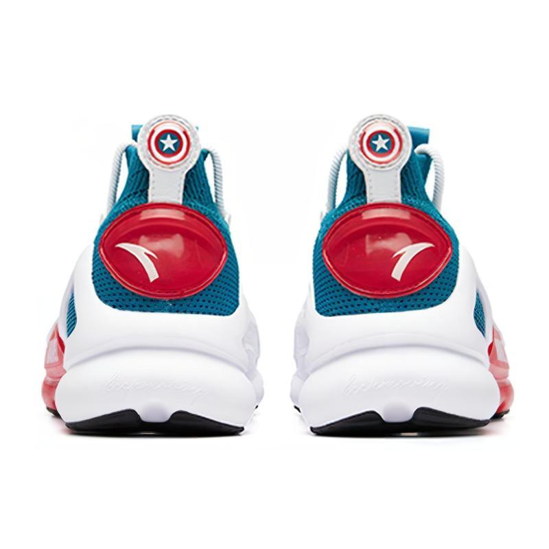 MARVEL X Anta Extensions Cushioning Wear-Resistant Rebound Mid-Top Running Shoes Men's Blue White Sneakers
