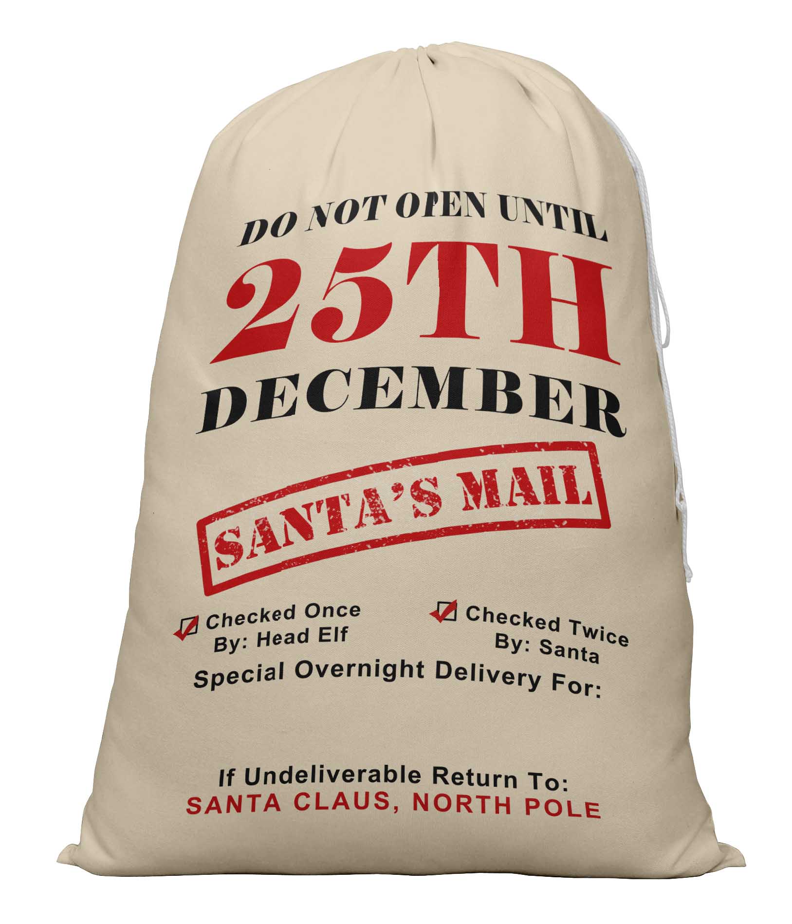 

Printtoo Набір з 2 шт. різдвяних подарункових сумок для зберігання, великий подарунковий мішок Санта-Клауса зі шнурком, різдвяний подарунок на вечірку, 27x20 дюймів 27 x 20 Inches бежевий