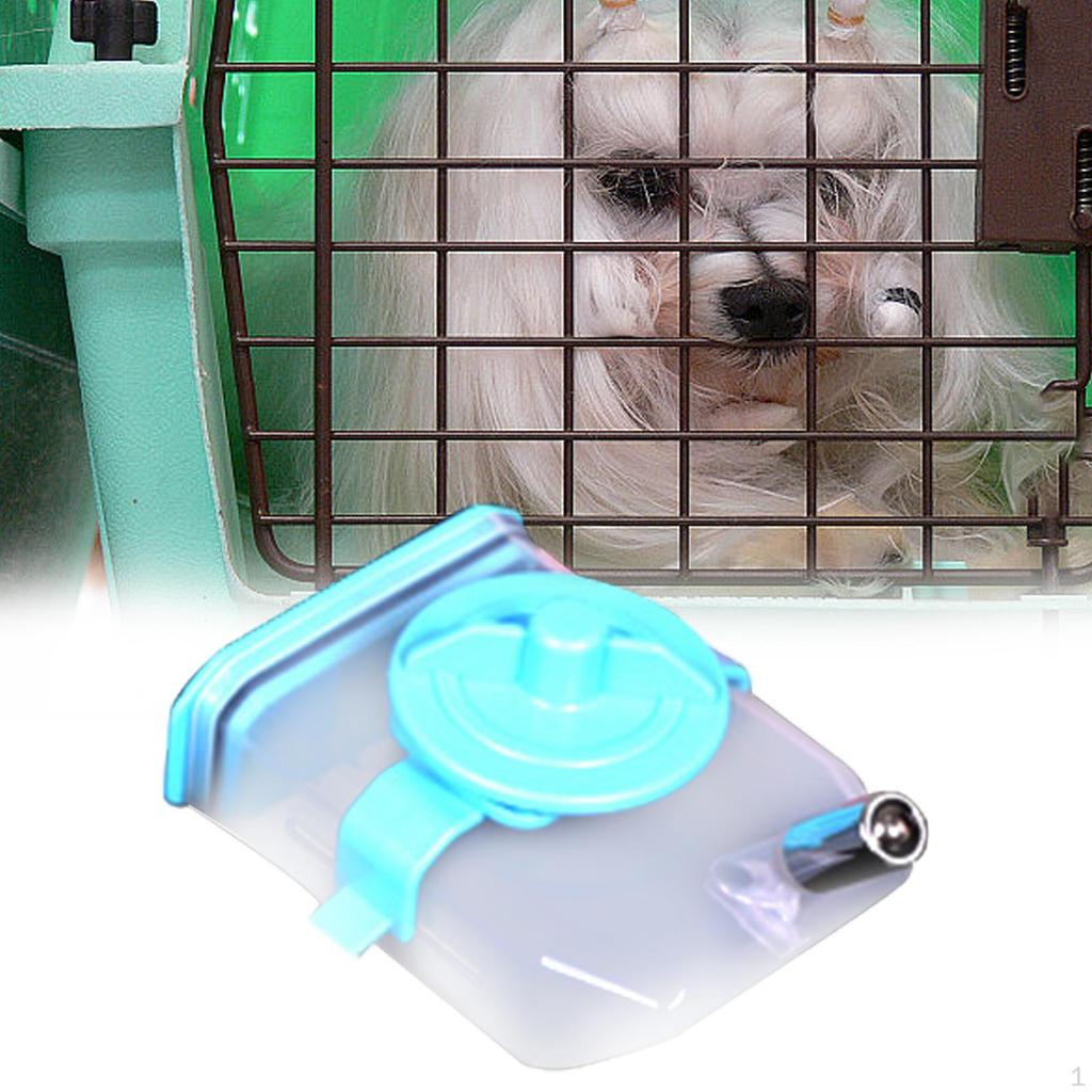 Dog Water Bottle Kennel Drinker Feeder Hanging Dispenser Pet for