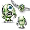 Silver 925 Charms Fit Bracelet Remy Pixar Monsters University Mike Beads Charm Jewelry Trinkets