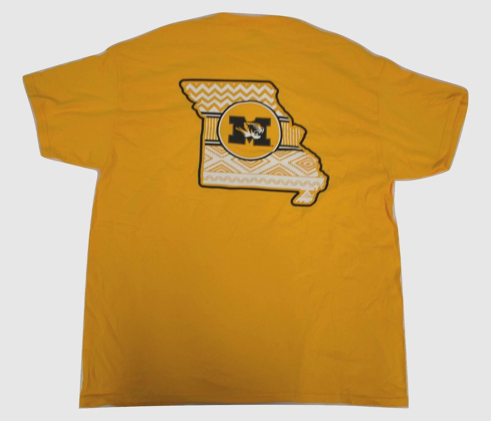 

NCAA Mens Missouri Tigers Missou State Map Design Back Print Shirt New S-XL L