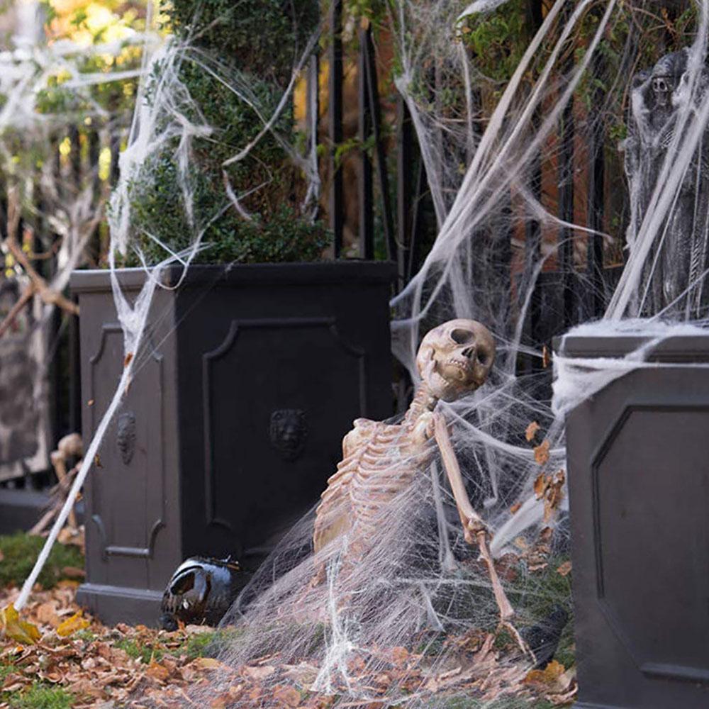 Halloween Decoration Spider Web,Artificial Spider Web,Stretchy Cobweb With Spider,Horror Gothic Haunted House Home Decor