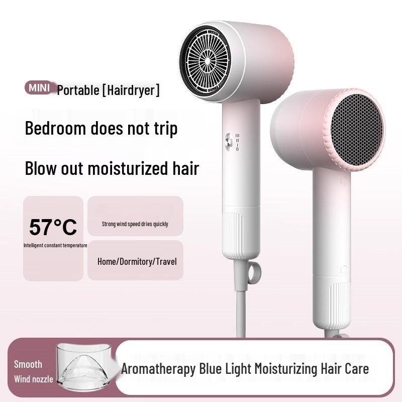 Mini 5W/8W/12W Hair Dryer with Negative Ion Care - Portable, Low-Power, Quick-Dry for Dorms