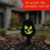 Halloween Party Festive Stakes Pumpkin Yard Sign with Stake, Glow in The Dark Cool Theme Props Spooky Silhouette Garden Stake for Outside Patio