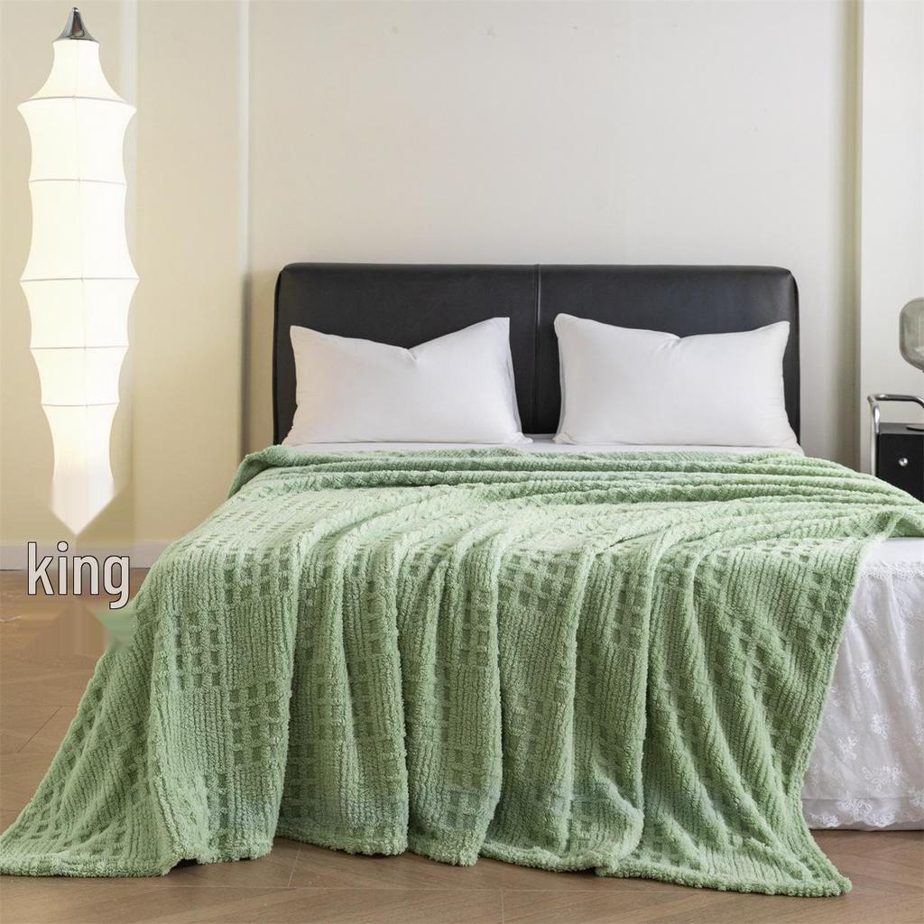 2025 Taffy Samt Waffelstrick Jacquard Decke - Multifunktional und Bequem Baumwollsamt