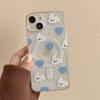 Kawaii Puppy Dog Clear Magnetic Case for iPhone 16 15 Plus 12 13 Mini 11 14 Pro Max Lovely Heart Pattern Wireless Charging Cover