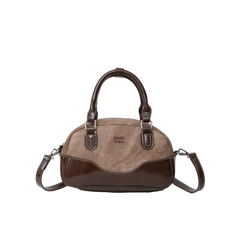 

Новая горячая распродажа Модная универсальная темпераментная дорожная портативная сумка-бостонка Корейская повседневная женская сумка через плечо коричневый
