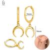 925 Silver Needle Vintage Gold Earrings Luxury Long Chain Tassel Crystal Hoop Earrings for Women Party Trend Jewelry