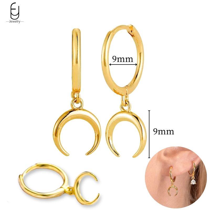 925 Silver Needle Vintage Gold Earrings Luxury Long Chain Tassel Crystal Hoop Earrings for Women Party Trend Jewelry
