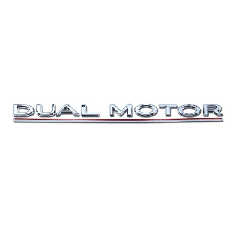 

Эмблема с подчеркнутыми буквами DUAL MOTOR для модели Y 3 XS Car Styling Turck Badge Sticker серебряный