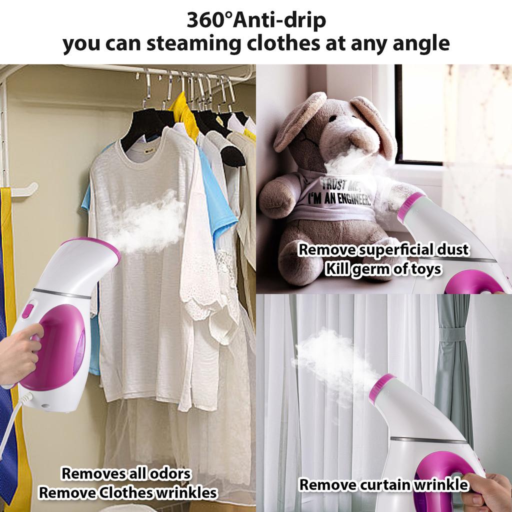 Steamer for Clothes 800W Powerful Handheld Garment Steamer 200ml Large Capacity Water Tank Fast
