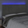 VidaXL Tête de Lit à LED Meuble de Chambre à Coucher Accessoire de Lit Double Tête de Cadre de Lit Intérieur Gris Clair 3122630