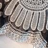 Women's Summer Long Sleeve Lace Mesh Sunflower Embroidered Pullover Swimsuit Cover Up Beach Vacation Outerwear Sun Protection Top