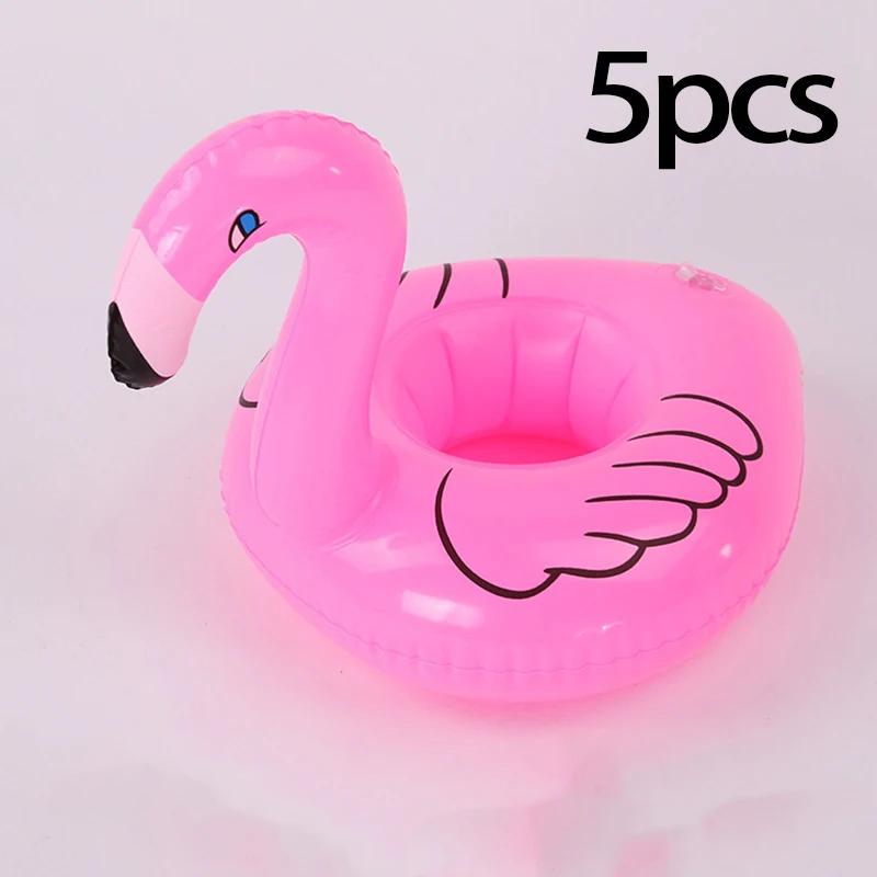 Air Mattresses for Cup Inflatable Flamingo Drinks Cup Holder Pool Floats Bar Coasters Floatation Devices Cute Toy Drink Holder