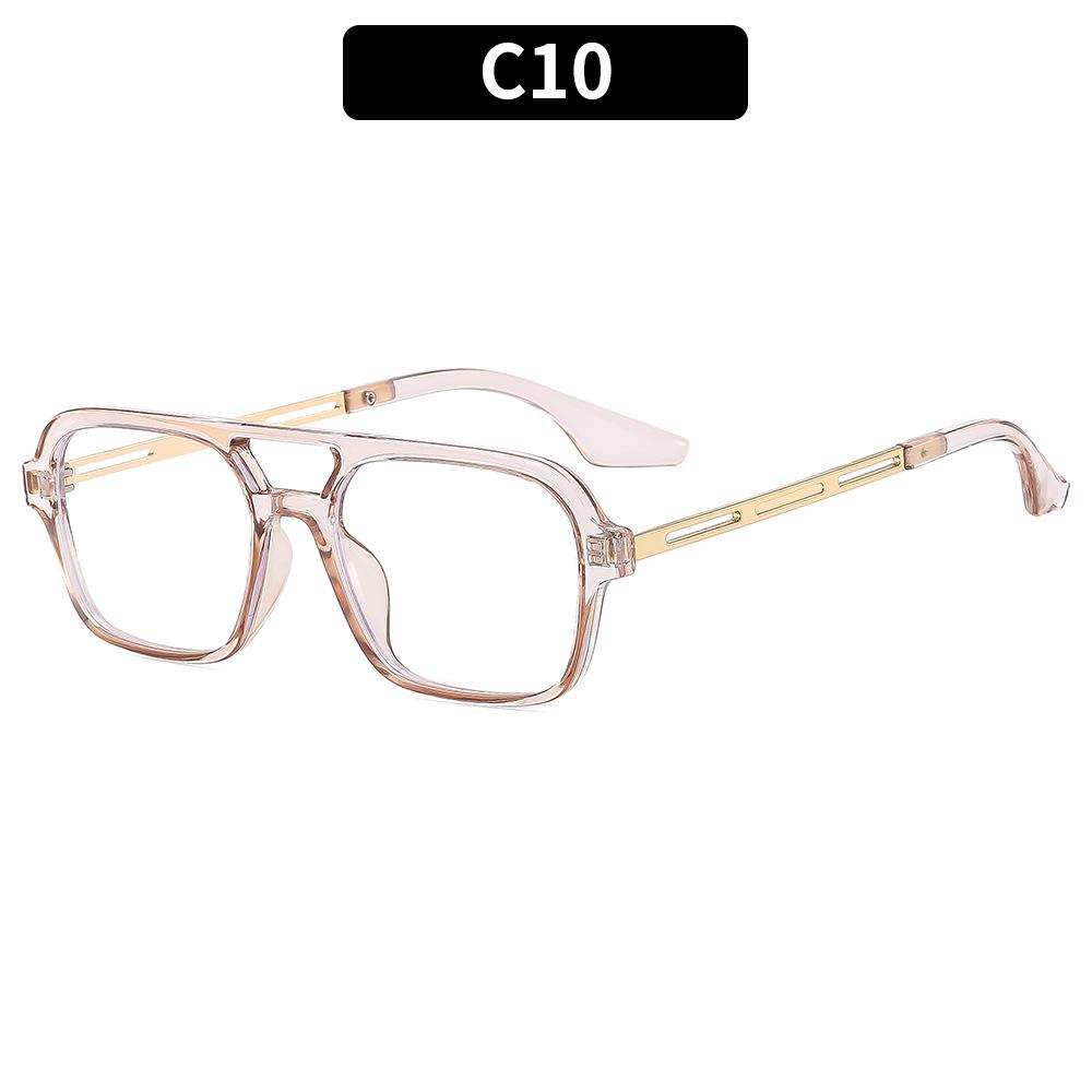 10 Colors Outdoor Sunglasses Double Beam Fashion Sunglasses Decorative Glasses for Driving Trendy Women's Sunglasses